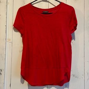 Express Red Short Sleeve Top
